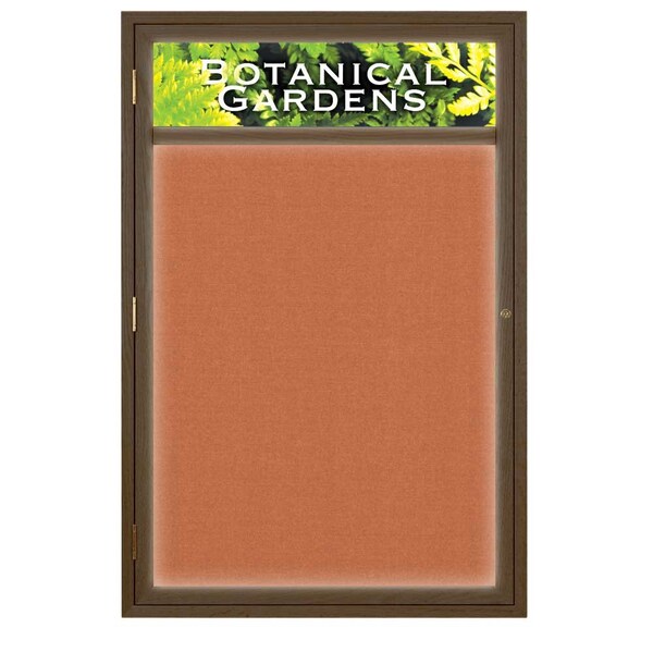 United Visual Products Open Faced Traditional Rounded Corkboard UV640ARC-BLACK-SURF - main